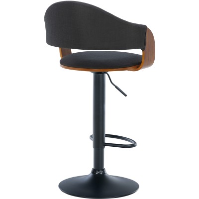 Tabouret de bar Nilse tissu noir