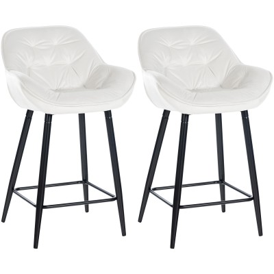 Lot de 2 tabourets de bar Gibson 76 velours