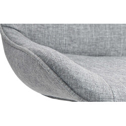 Tabouret de bar Vonore tissu noir gris