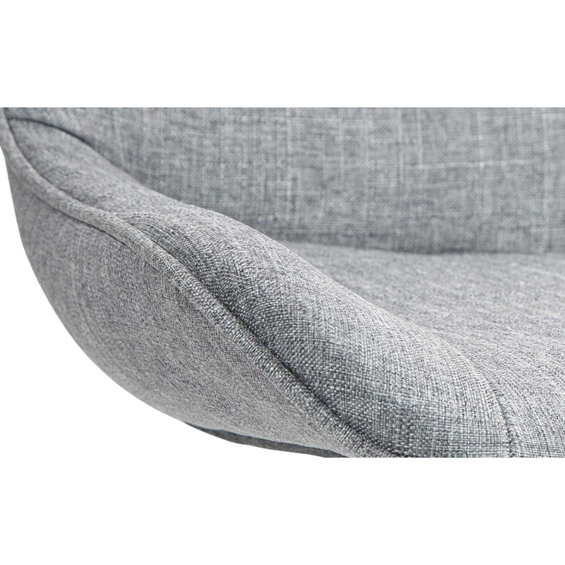 Tabouret de bar Vonore tissu noir gris