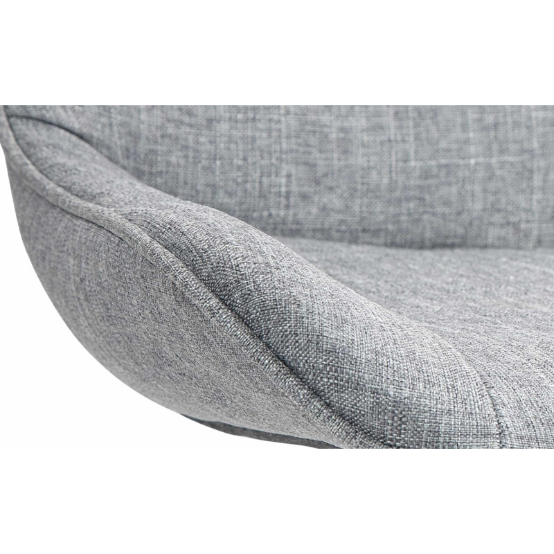 Tabouret de bar Vonore tissu blanc gris