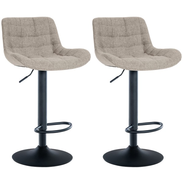 Lot de 2 tabourets de bar tissu Tover