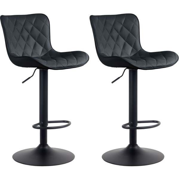 Lot de 2 tabourets de bar Emma simili cuir