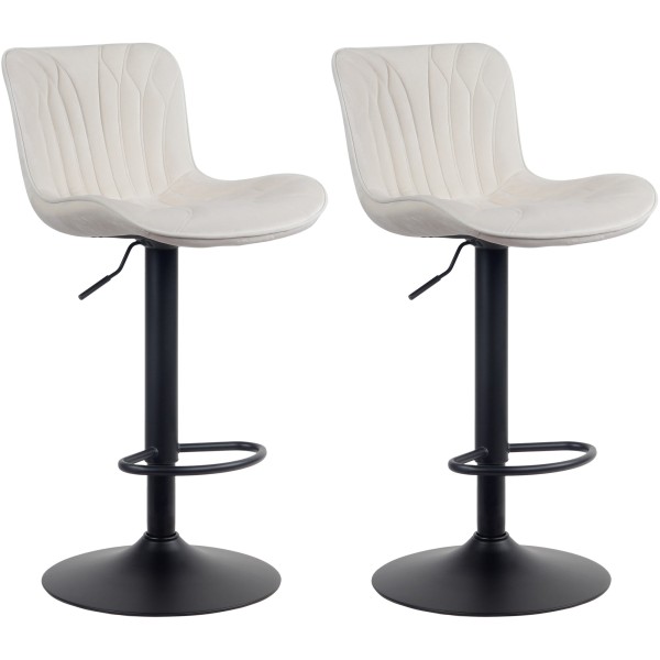 Lot de 2 tabourets de bar Linus velours