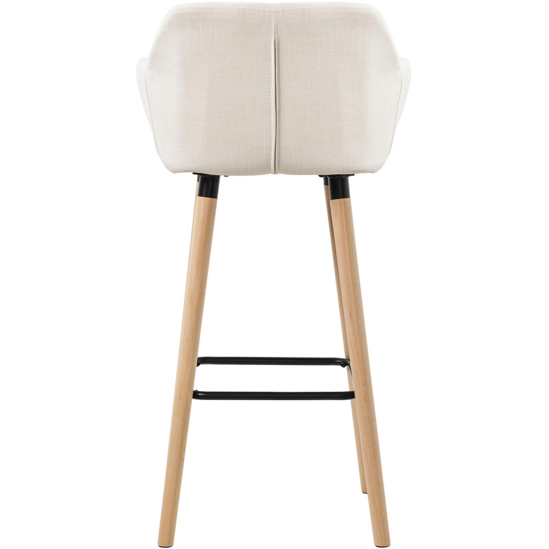 Tabouret de bar Grant en tissu beige