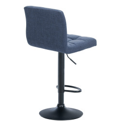 Lot de 2 tabourets de bar Calma tissu noir bleu