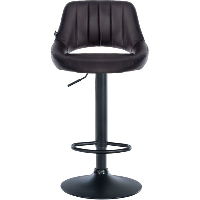 Tabouret de bar Milet simili cuir noir