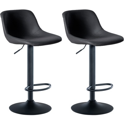 Lot de 2 tabourets de bar Loft simili cuir