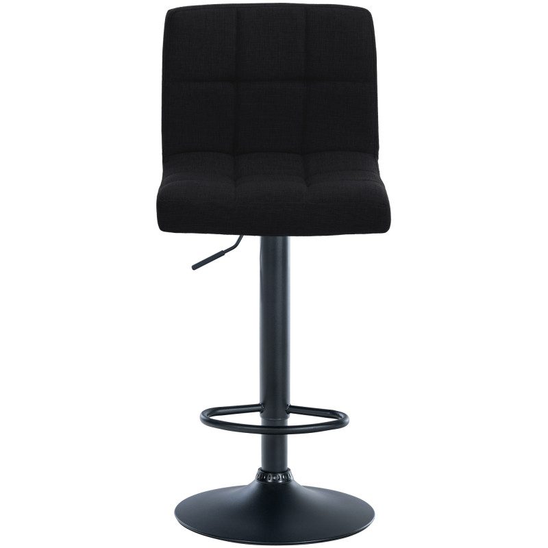 Lot de 2 tabourets de bar Calma tissu noir
