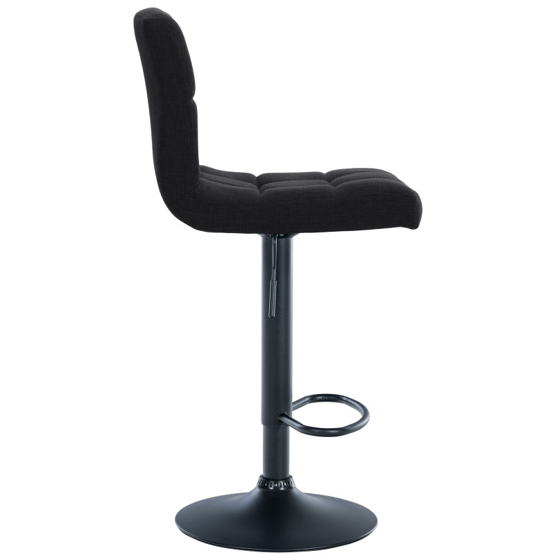 Lot de 2 tabourets de bar Calma tissu noir
