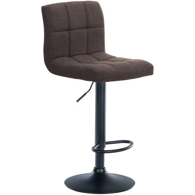 Tabouret de bar Calma tissu noir