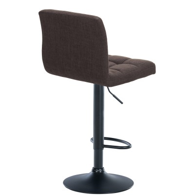 Tabouret de bar Calma tissu noir