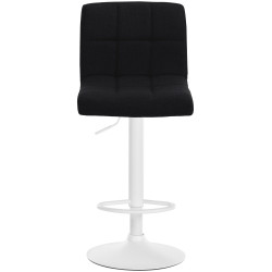 Lot de 2 tabourets de bar Calma tissu blanc noir