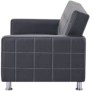 CanapÈ Droit Clic clac convertible 3 places IVANA - PU Noir - Style contemporain - L 208 x P 86 x H 80 cm