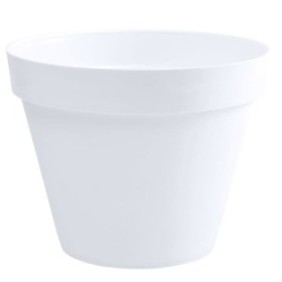 EDA Pot de fleur rond Toscane - ÿ 48 x H 40 cm - 43 L - Blanc