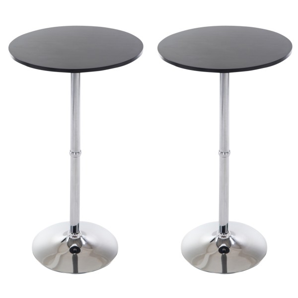 Ensemble de 2 tables de bar rondes