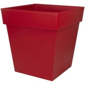 EDA Pot carrÈ Toscane - 50 cm - 87 L - Rouge