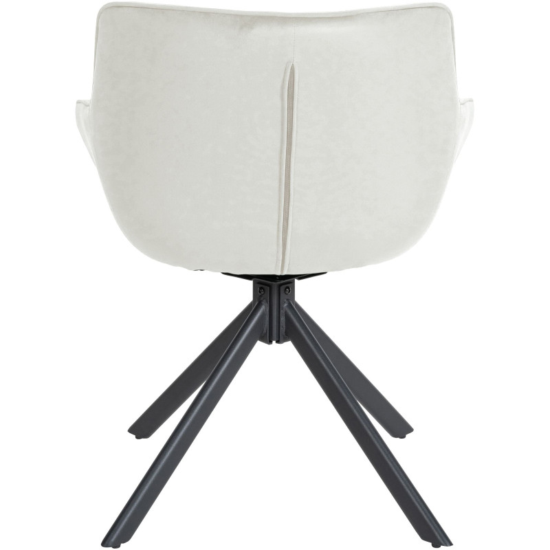 Fauteuil Westport, velours, crème