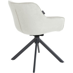 Fauteuil Westport, velours, crème
