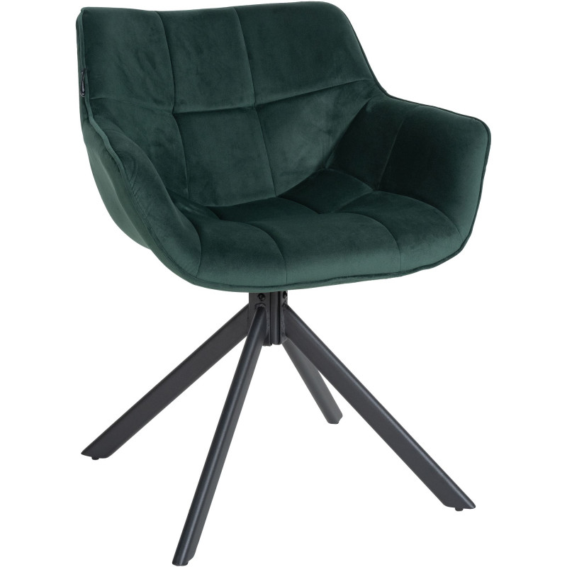 Fauteuil Westport, velours, vert