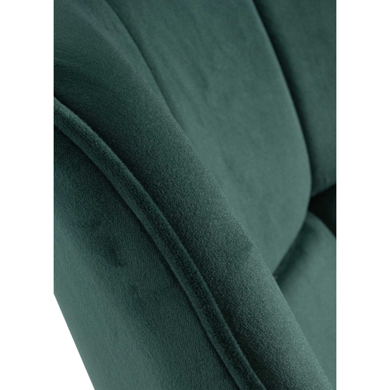 Fauteuil Westport, velours, vert