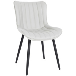 Fauteuil Largo, similicuir, blanc