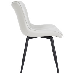 Fauteuil Largo, similicuir, blanc