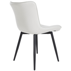 Fauteuil Largo, similicuir, blanc