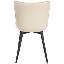 Fauteuil Largo, similicuir, crème