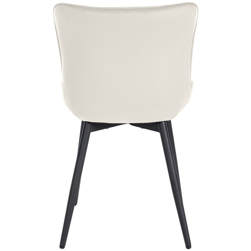 Fauteuil Largo, velours, crème