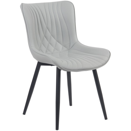 Fauteuil Brady, similicuir gris