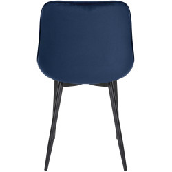 Fauteuil Springs, velours, bleu