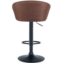 Tabouret de bar Davie tissu noir marron