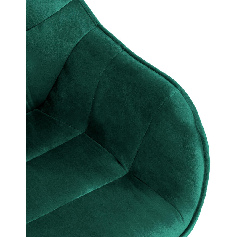 Fauteuil Russell, velours, vert