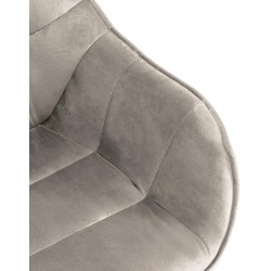Fauteuil Russell, velours gris
