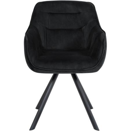 Fauteuil Russell, velours noir