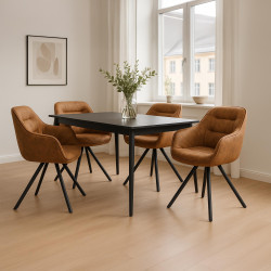 Chaise Russell Vintage, marron clair