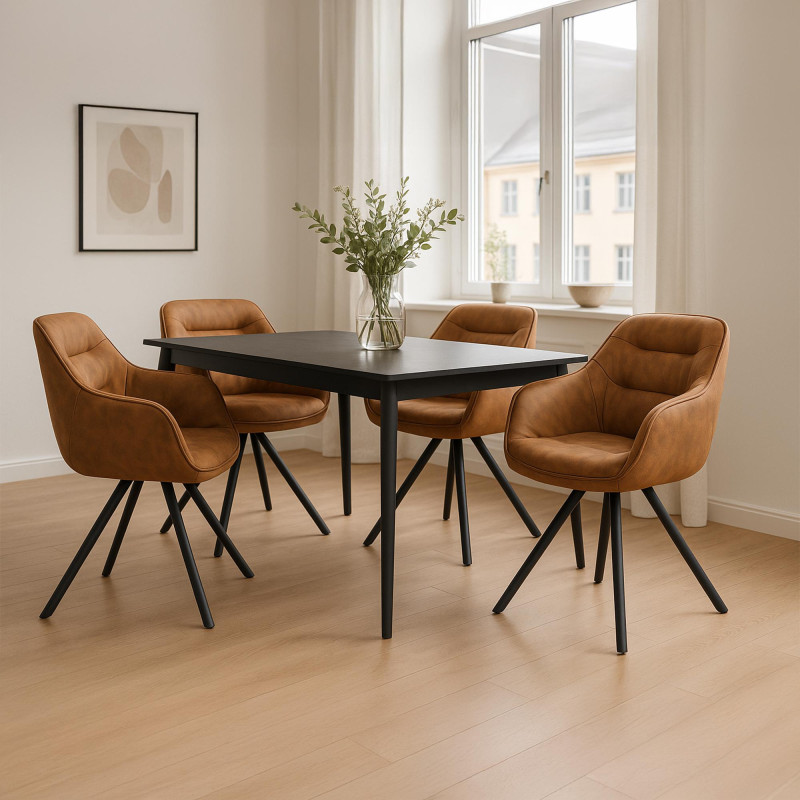 Chaise Russell Vintage, marron clair