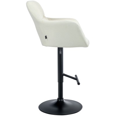 Tabouret de bar Natoma tissu noir