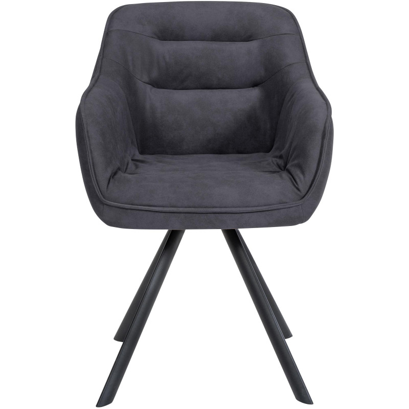 Chaise noire vintage Russell