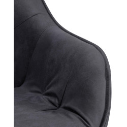 Chaise noire vintage Russell