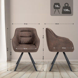 Chaise marron vintage Russell