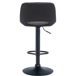 Tabouret de bar Camden, similicuir noir