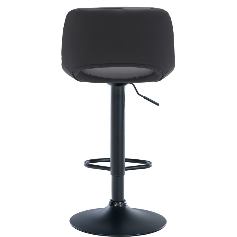 Tabouret de bar Camden, similicuir noir