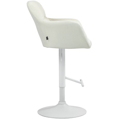 Tabouret de bar Natoma tissu blanc