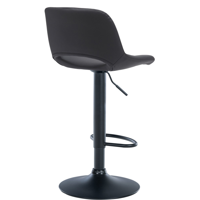 Tabouret de bar Camden, similicuir noir