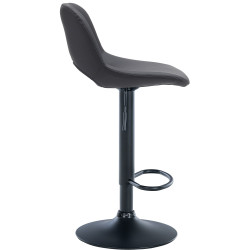 Tabouret de bar Camden, similicuir noir
