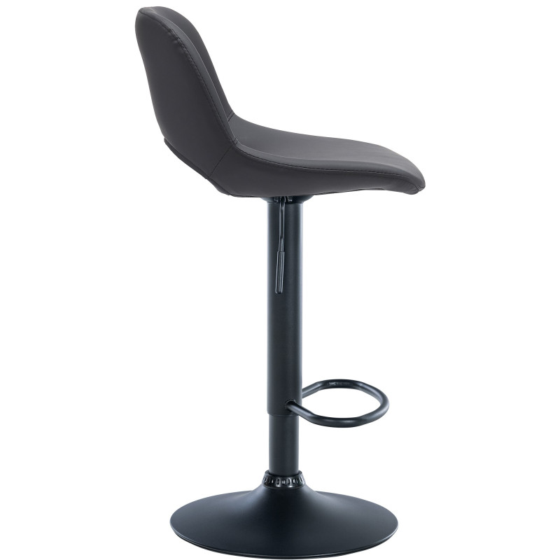 Tabouret de bar Camden, similicuir noir