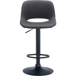 Tabouret de bar Camden, similicuir noir