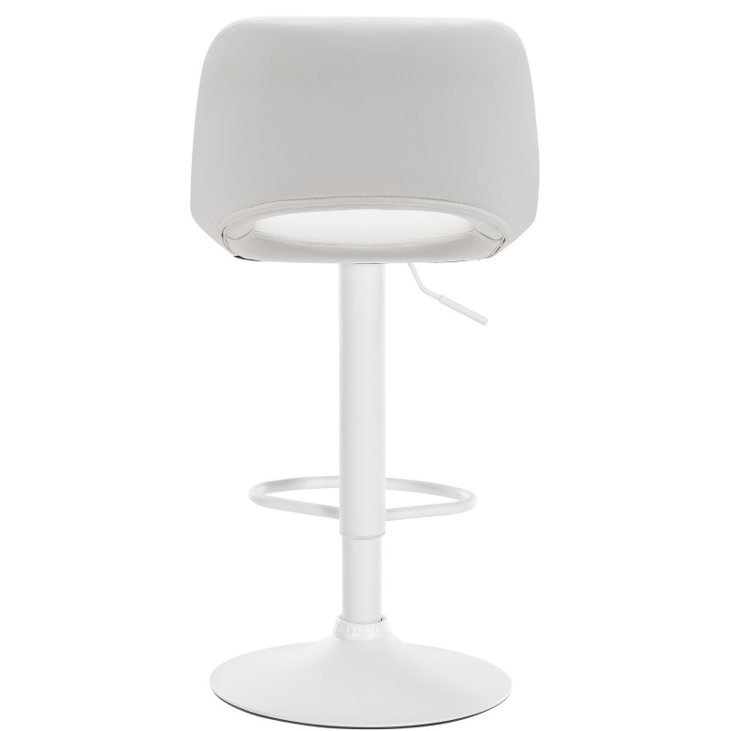 Tabouret de bar Camden, similicuir blanc